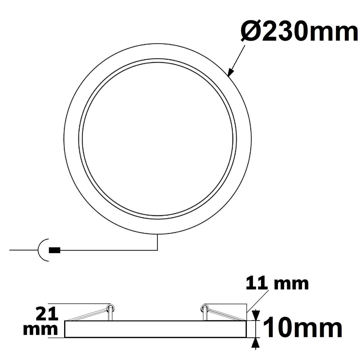 Lampade: LED Deckenleuchte, Flach, IP52, 23 cm Ø – Nuovo (secondo la descrizione) da Kreuzlingen venduto da Smart-Light 2