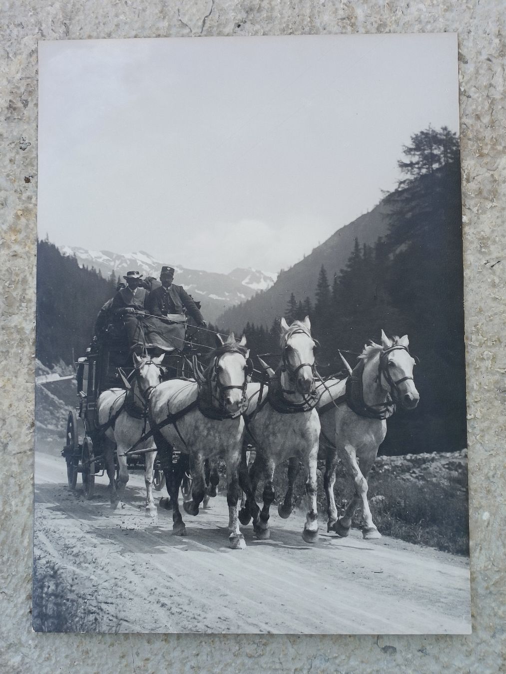 Foto & Immagini: Altes original Photo Gotthard Postkutsche - E. Meerkämper – Usato da Brugg AG venduto da Ente015