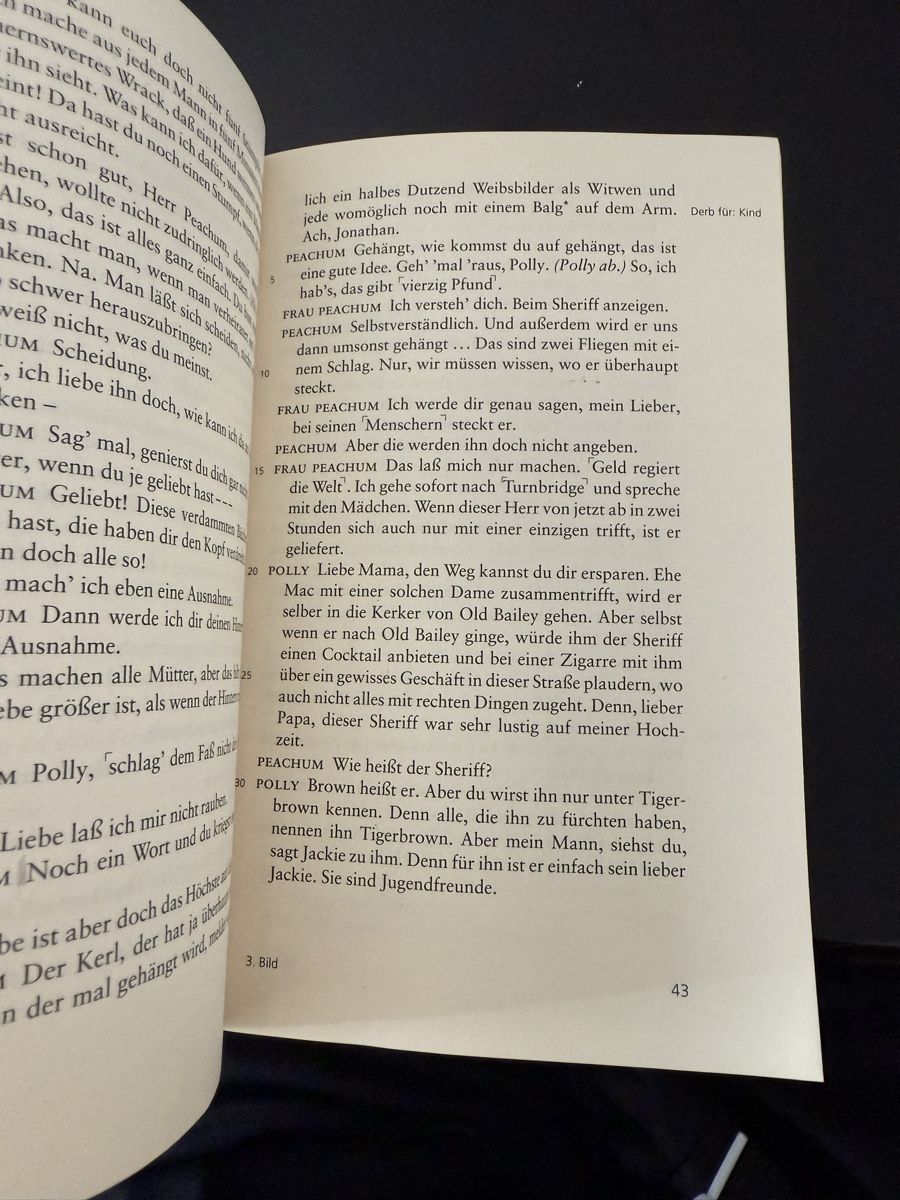 Libri: Bertolt Brecht - Die Dreigroschenoper -Top Zustand! – Usato da Zürich venduto da estela22 1