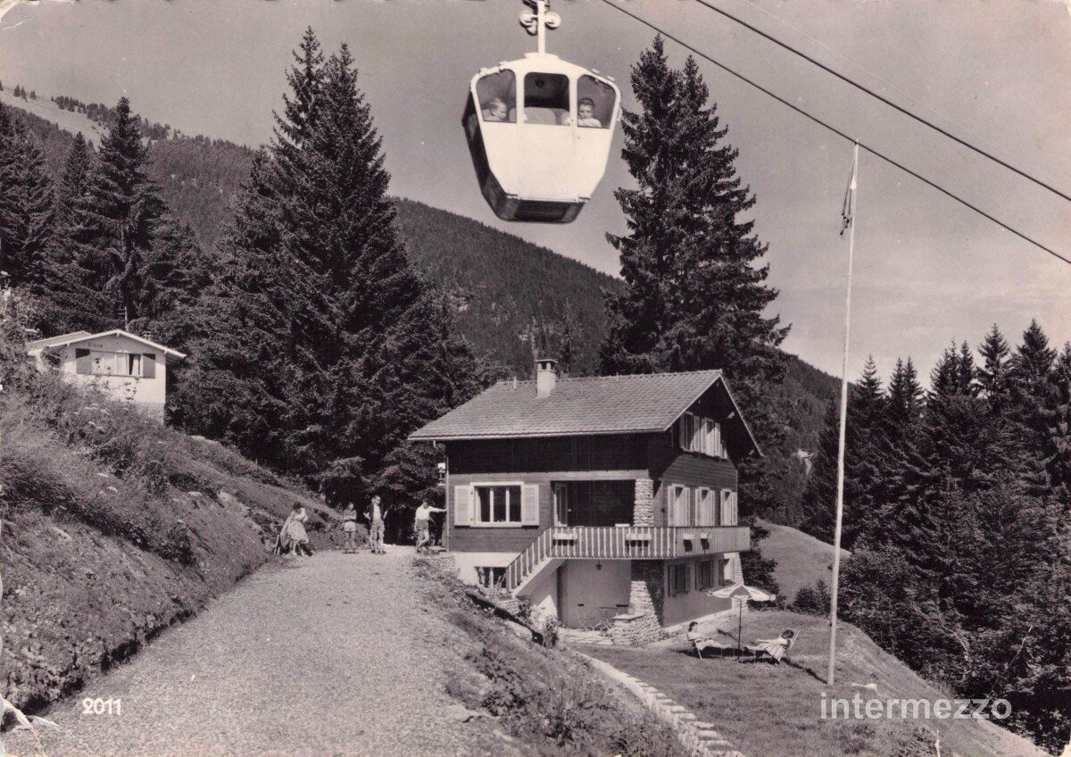 Cartoline postali: Pizol SG // 1962 Gondelbahn Wangs - Pizol Chalet Waldegg – Usato da Basel venduto da intermezzo12