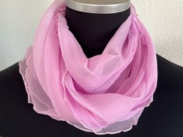 Colora Schal, 100% Seide, Rosa/Helllila, NEU