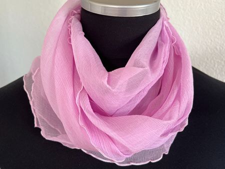 Colora Schal, 100% Seide, Rosa/Helllila, NEU