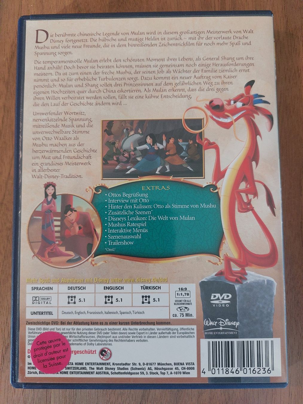 Tutti i DVDs: DVD - Mulan 2 von Walt Disney – Usato da Rheinfelden venduto da FilmAuktion 1
