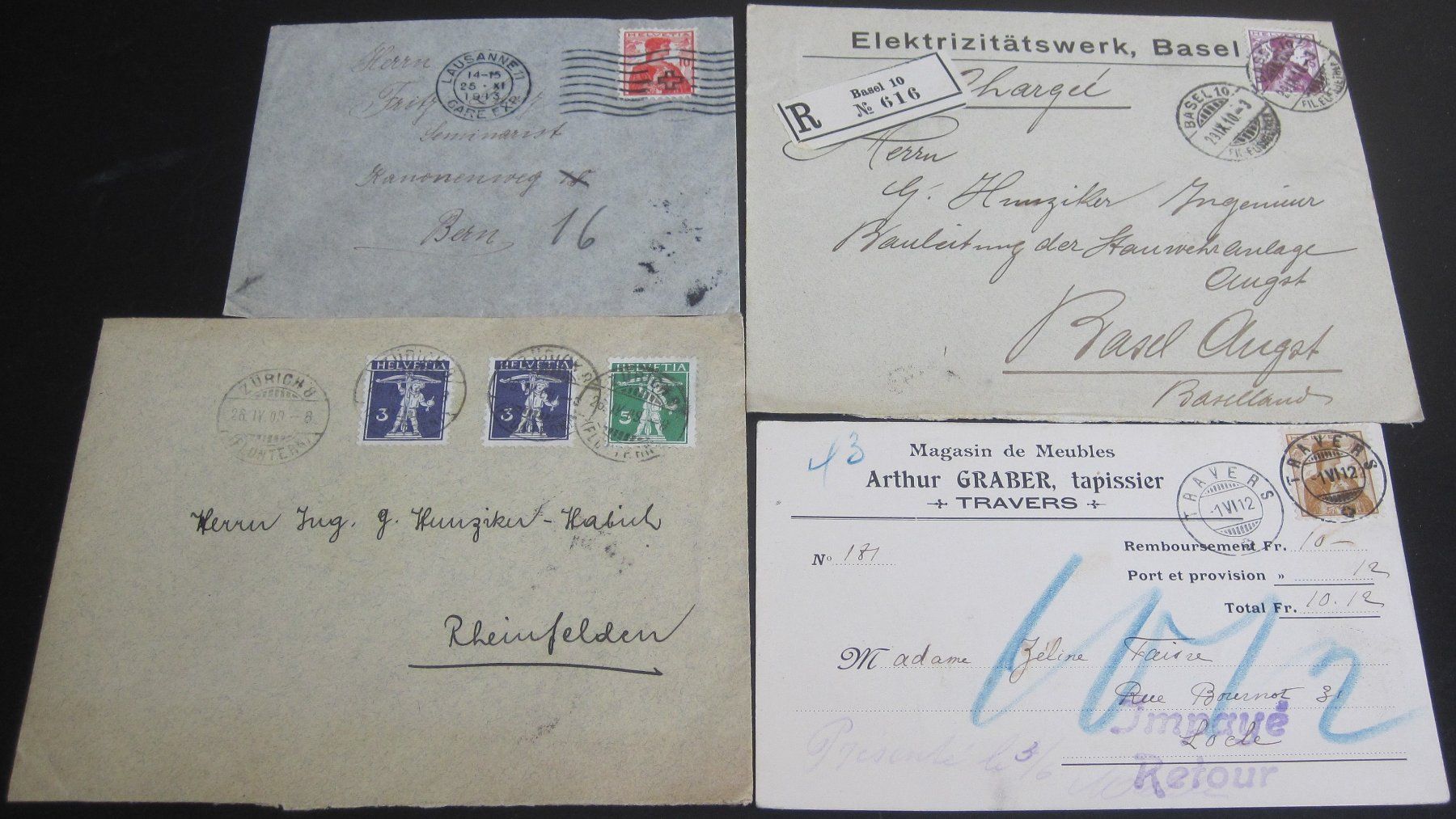 Tutti i francobolli: 40 alte Bedarfsbriefe, Karten, usw. – Usato da Waltenschwil venduto da lehrblaetz55 3