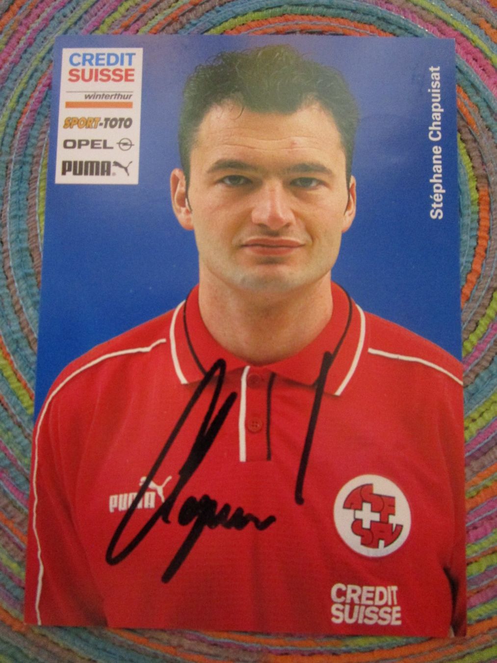 Autografi: SCHWEIZER NATIONAL TEAM STEPHANE CHAPUISAT  AUTOGRAMM ANTIK – Usato da GUTENSWIL venduto da Alpina6