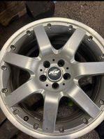 4 Alufelgen FLW 8J x 17 Zoll gebraucht silberfarben