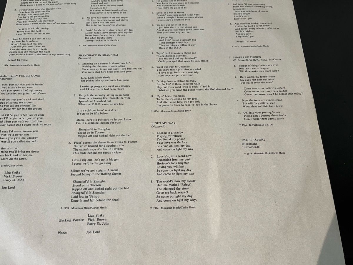 Dischi in vinile: Nazareth - Rampant – Usato da Schübelbach venduto da Klabauterli 3