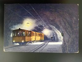 Jungfraubahn, Station Eismeer, alte Ansichtskarte um 1900