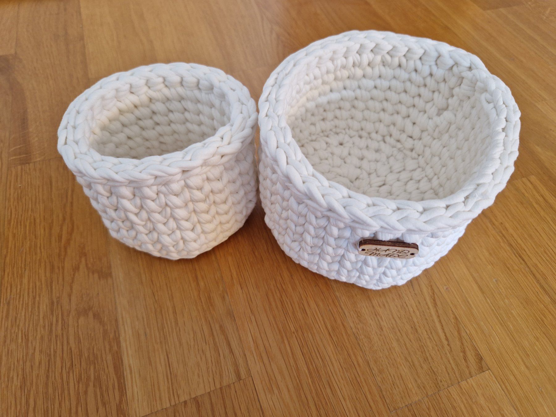 Altro per la casa: 2x neue handgemachte Häkelkörbe, Set, Weiss – Nuovo (secondo la descrizione) da Buchs venduto da sonjaja 2