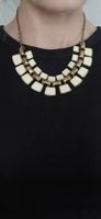 Collier Kette goldfarben weiss neuwertig