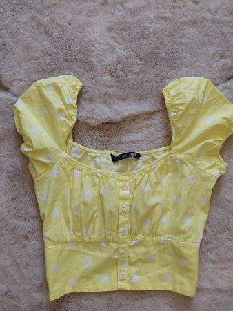 Top von Zara Gr. XS Gelb