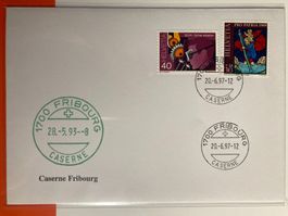 Schweiz 1997 Feldpostbrief Kaserne Fribourg