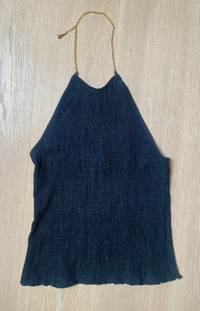 Neues Vera Mont Top, Gr. 36, schwarz mit Goldkette