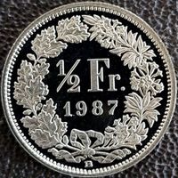 50 Rappen 1987 stgl. / aus Münzsatz