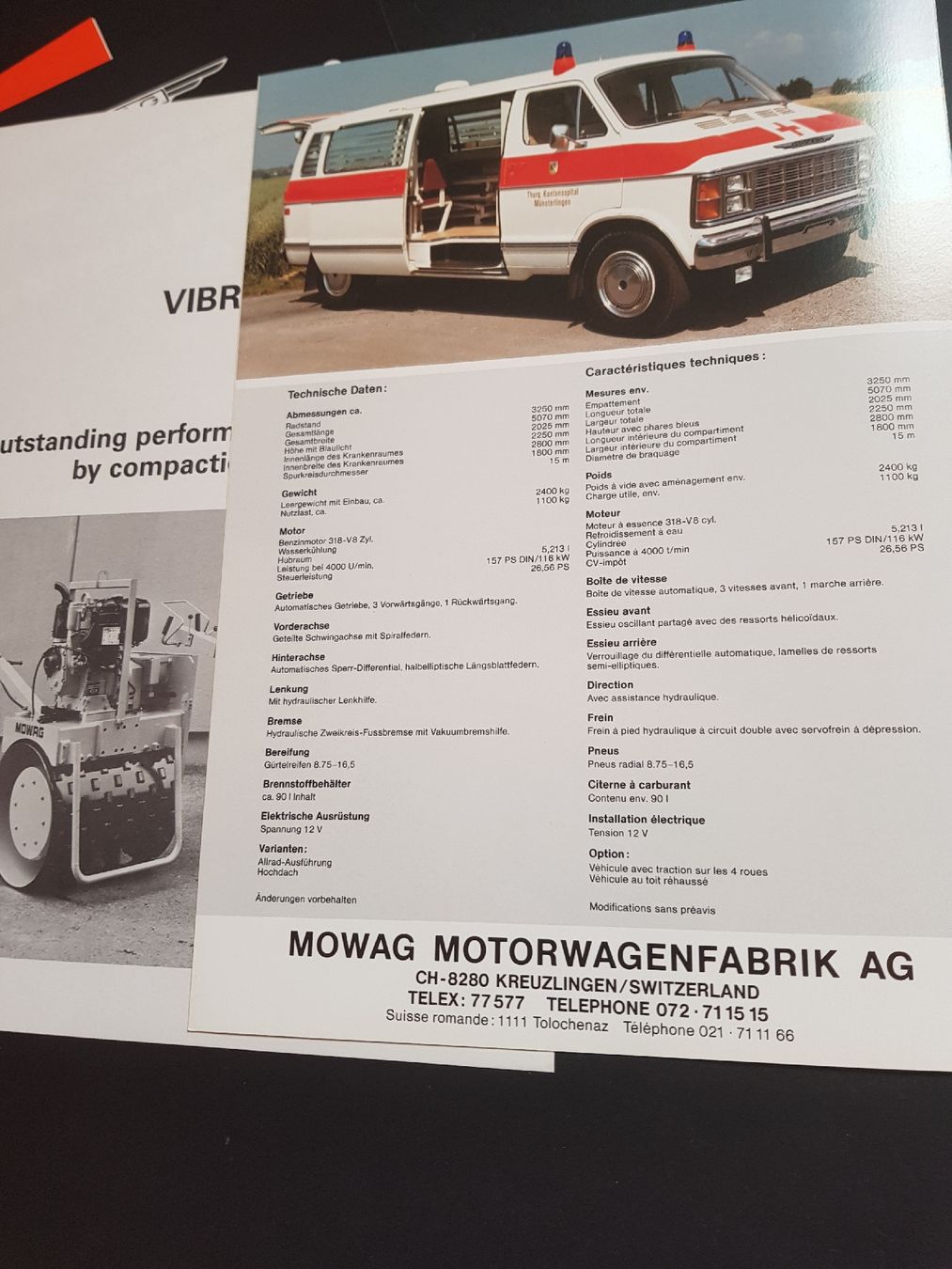 Mowag Dokumente: MOWAG Datenblätter, Prospekte – Neu (gemäss Beschreibung) aus Altnau von samira41 2