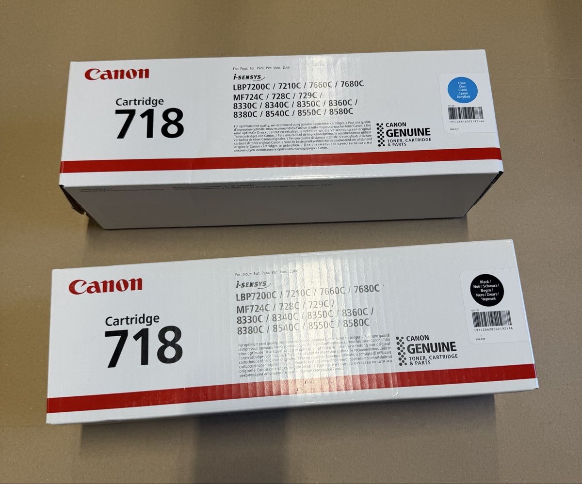 Canon Cartucce per stampanti & toner: Canon 718 schwarz und cyan – Nuovo (secondo la descrizione) da Ostermundigen venduto da vekivali 1
