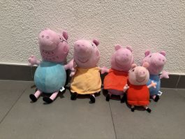 Peppa Pig plush toy set, family of 5, good condition