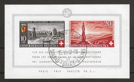 1942 : Bundesfeierblock II : Ersttag Rheinfelden, KP 325.--