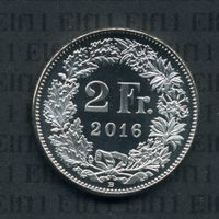 CHF___2.00 2016 stgl * nigelnagelneu! 2 Franken