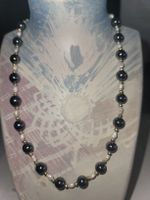 Halskette mit Hämatit und Süsswasserperlen, Pearls, Hematite