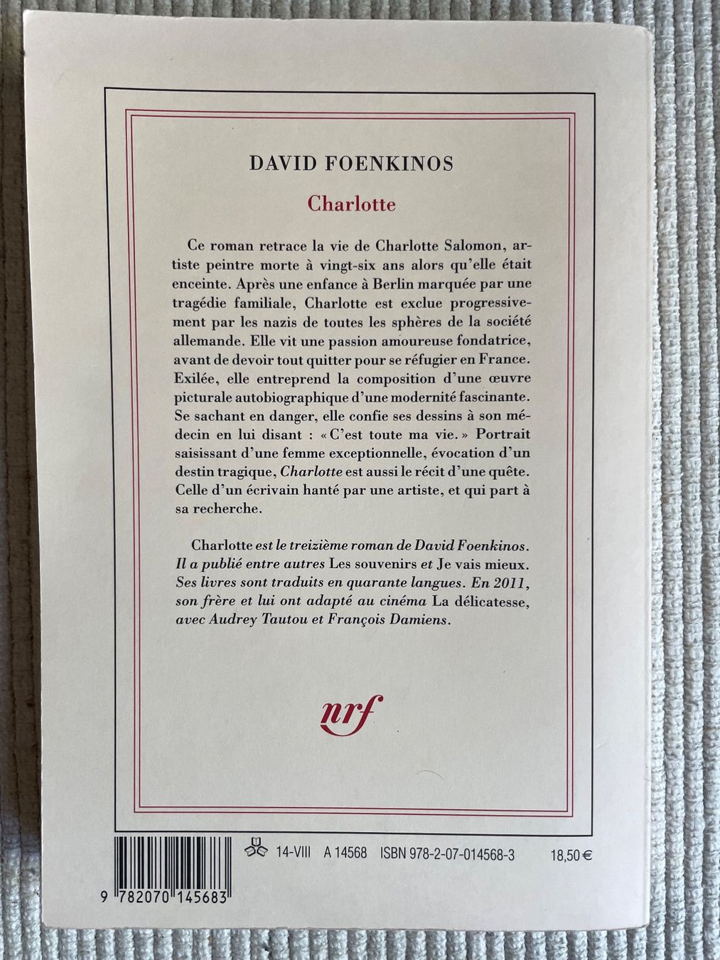 Libri: Charlotte - David Foenkinos – Usato da Biel/Bienne venduto da Garum 1