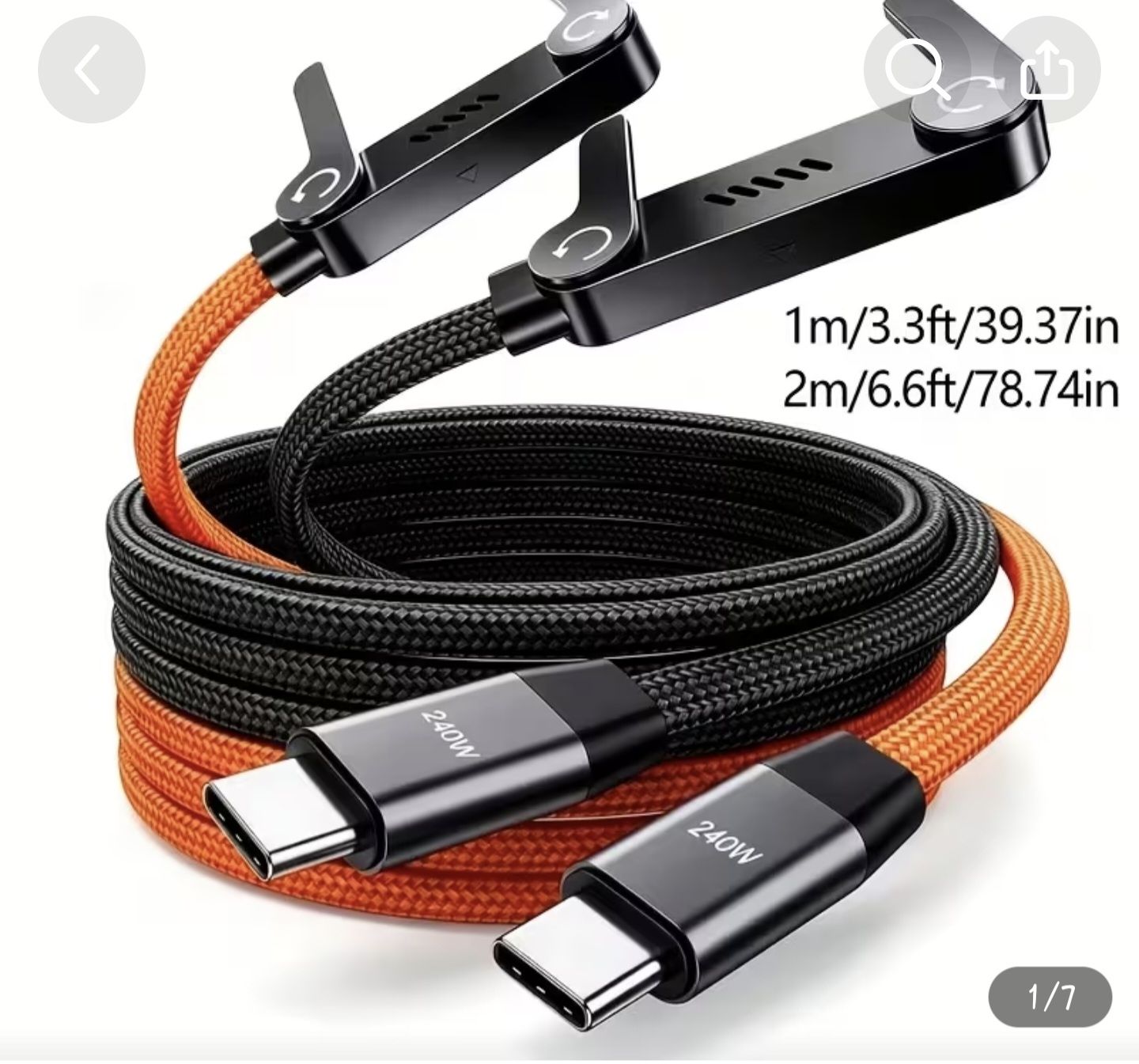 Kabel: USB-C Ladekabel 240W mit integriertem Ständer, 1.5 Meter – Neu und originalverpackt aus Wil SG von namaki 4