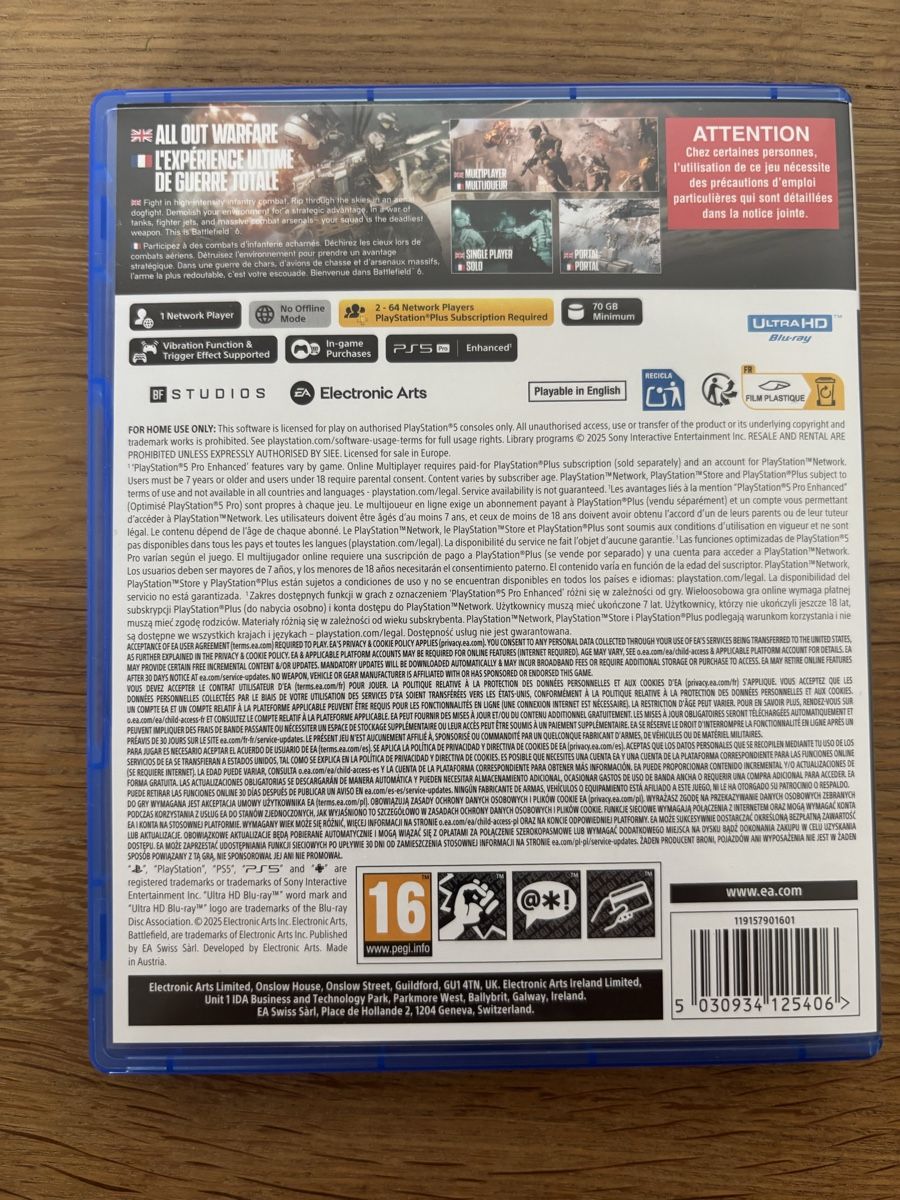 Sony Giochi: Battlefield 6, PS5 – Usato da Winterthur venduto da Lift 1