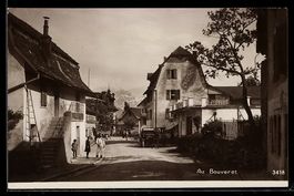 Bouveret, Rue du village, maisons et pas