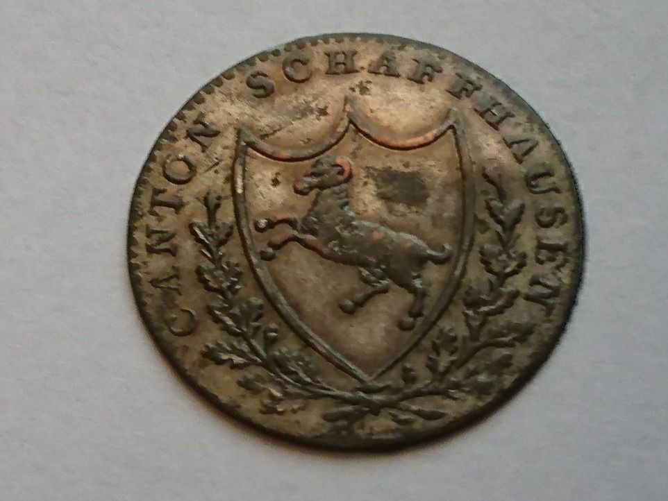 Tutti le monete: Schaffhausen: 1/2 Batzen 1808 – Usato da Pfungen venduto da Aguti77