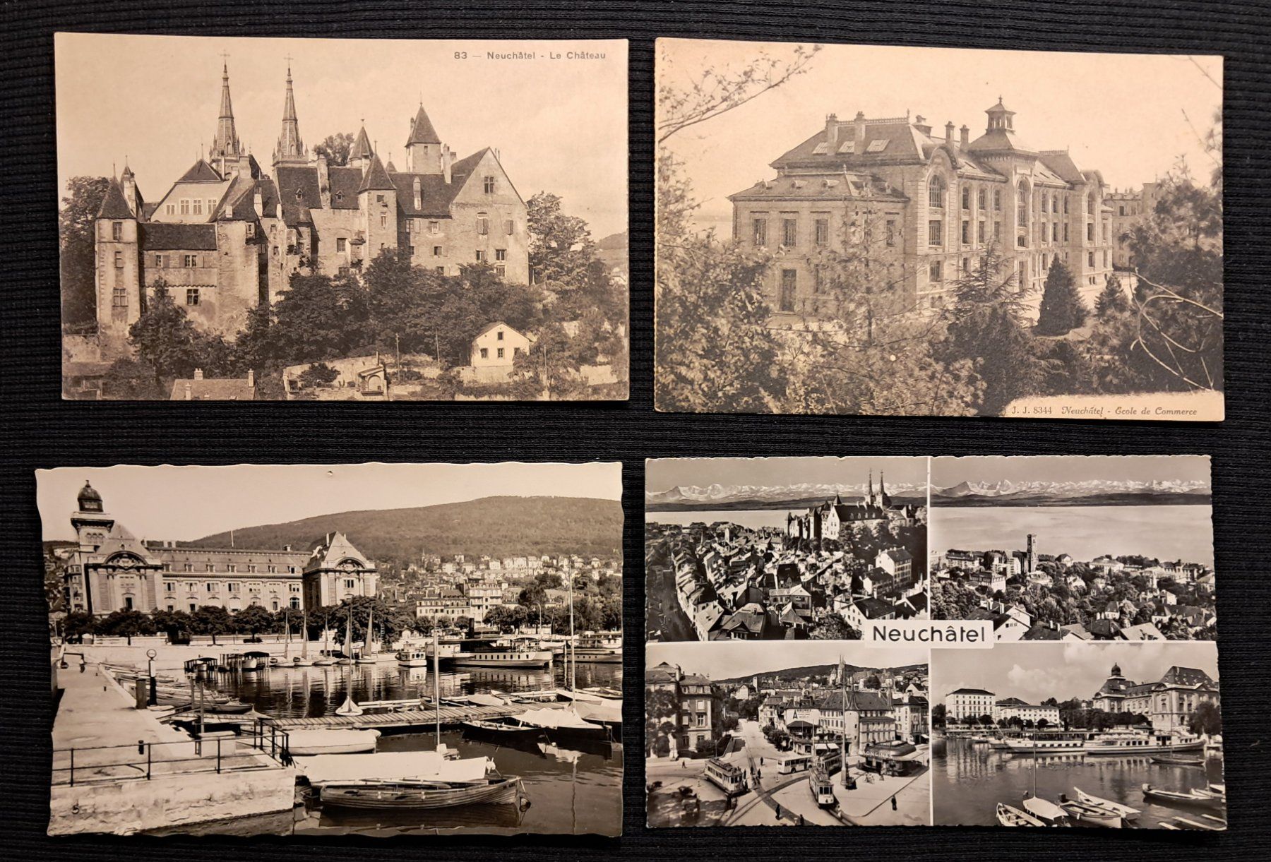 Cartoline postali: 4 CP NEUCHATEL – Usato da Ponto Valentino venduto da giorgia06