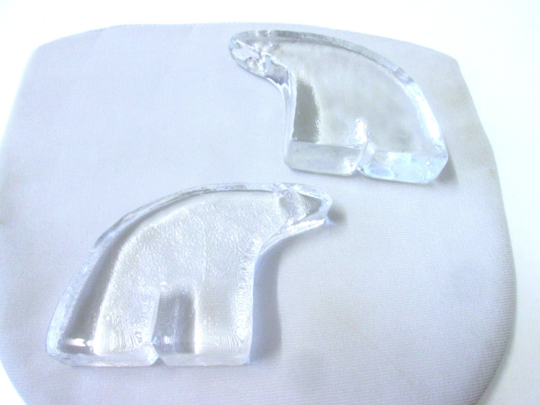 Figuren: 2 Glasbären – Gebraucht aus Sementina von babucia
