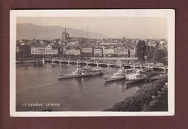 GENEVE - Rade avec 3 bateaux CGN - 1928