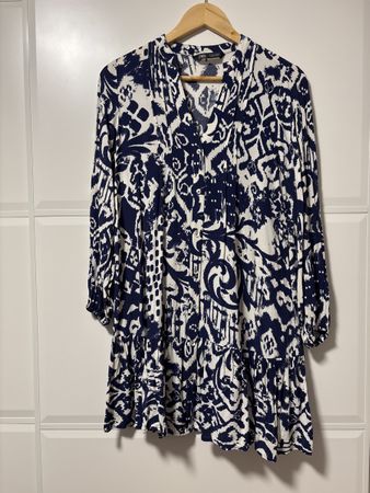 Zara Kleid, Grösse S, Blau/Weiss Muster, Top Zustand!