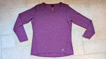 Odlo Zaha Hadid linen cool long sleeve shirt Women M fushia