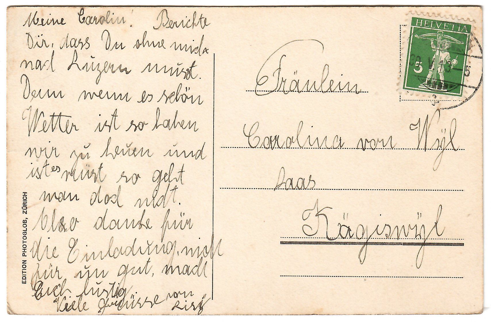 Cartoline postali: Ansichtskarte  Guttannen  -  Hotel Haslital – Usato da Kerns venduto da etma3 1