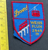 Davos Weissfluh, Bahn/ Aufnäher aus Stoff, Vintage