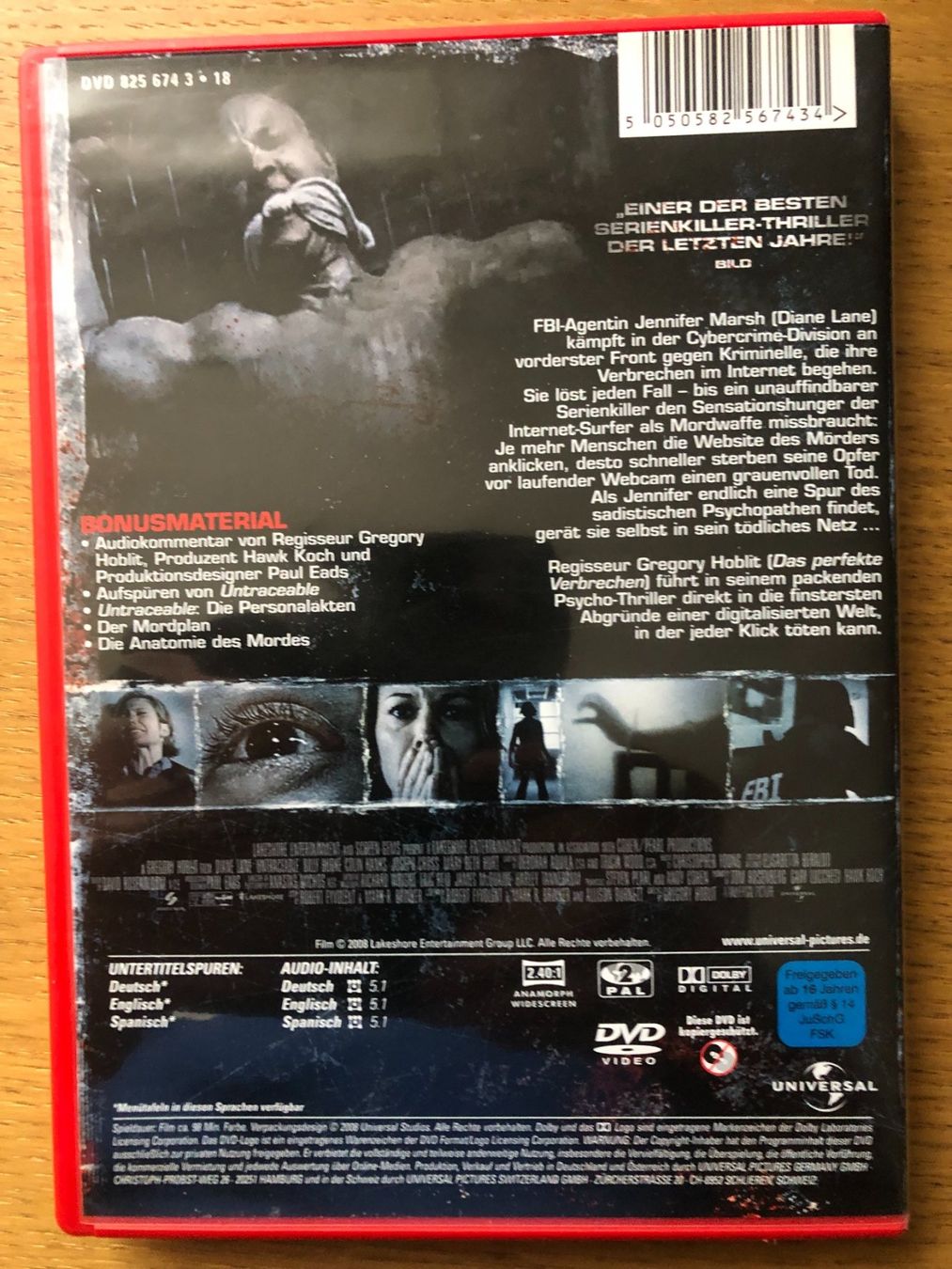 Alle DVDs: Untraceable - Jeder Klick kann töten – Gebraucht aus Basel von jannickpascal 1