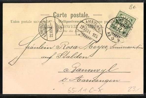 Cartoline postali: Bern, Riedbach, Bahnhof, Gebäudeansicht – Usato da Berlin venduto da bartko-reher 1