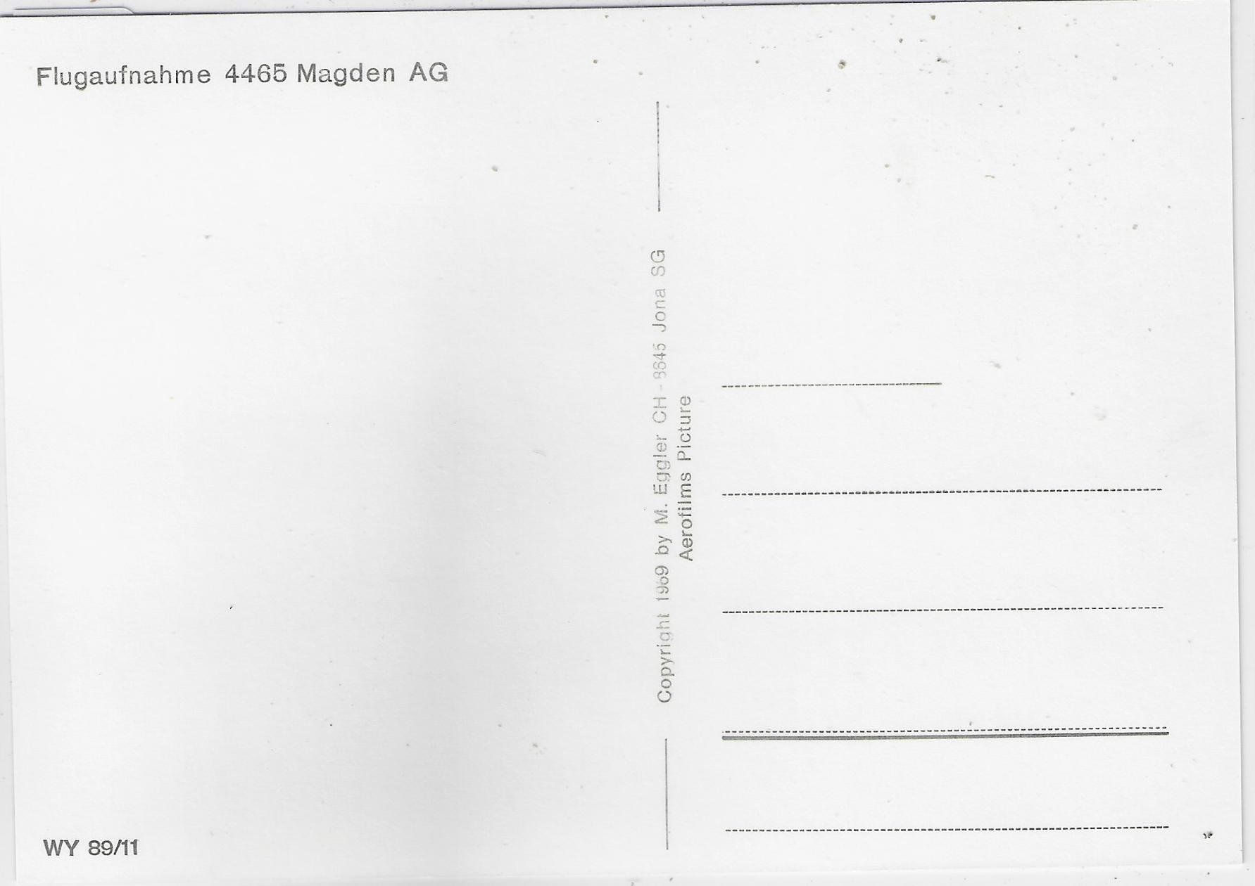 Cartoline postali: Flugaufnahme Magden AG - Photo: Egger – Usato da Ettingen venduto da Kartenplanet 1