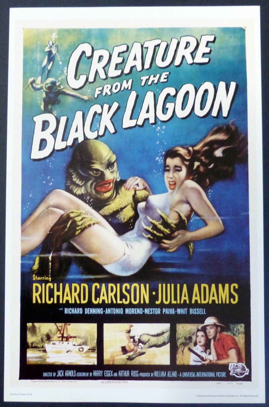Foto & Immagini: CREATURE BLACK LAGOON UNIVERSAL ORIGINAL HORROR POSTER 2001 – Usato da Lugano venduto da YouWantUS