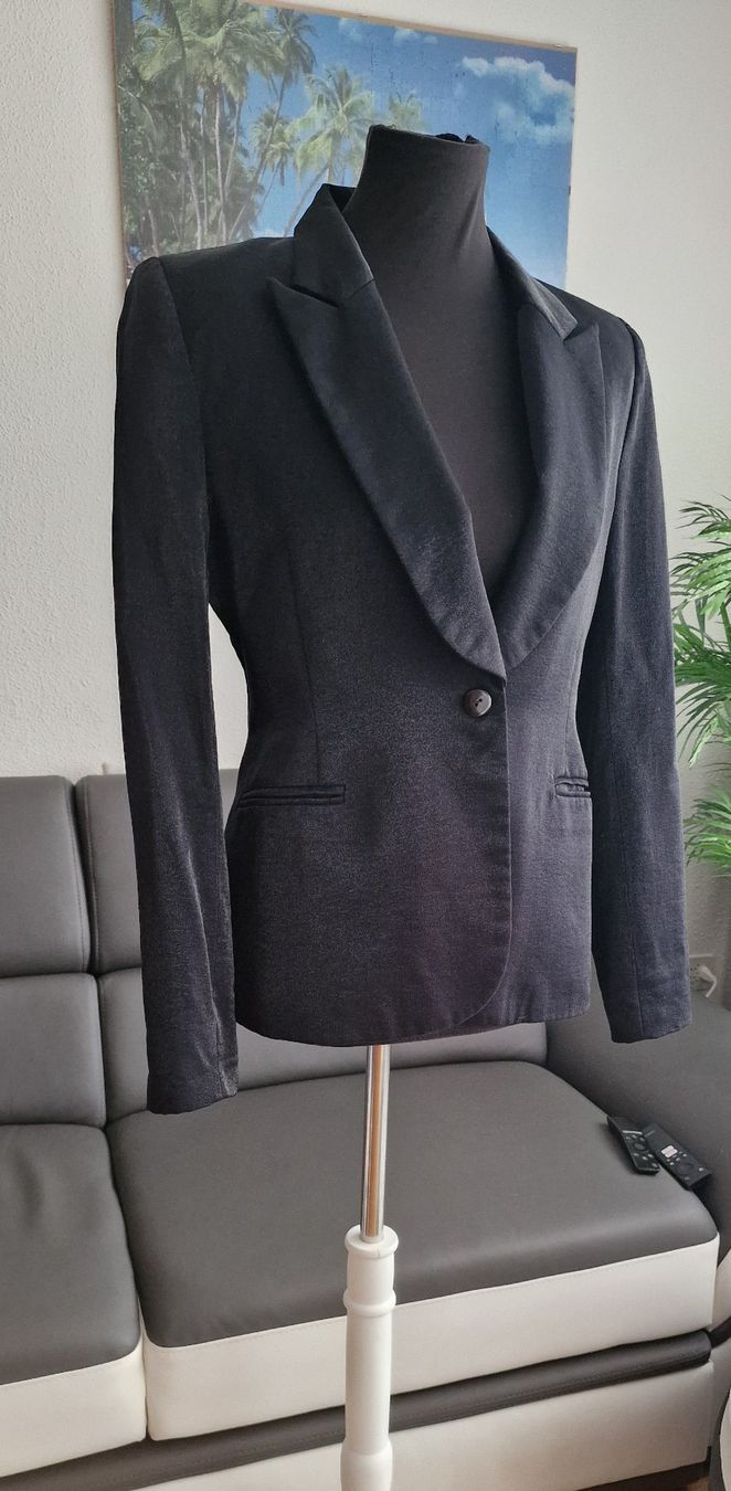 H&M Giacche: Blazer Gr. 40 schwarz schimmernd – Usato da Turbenthal venduto da Pinkerton72