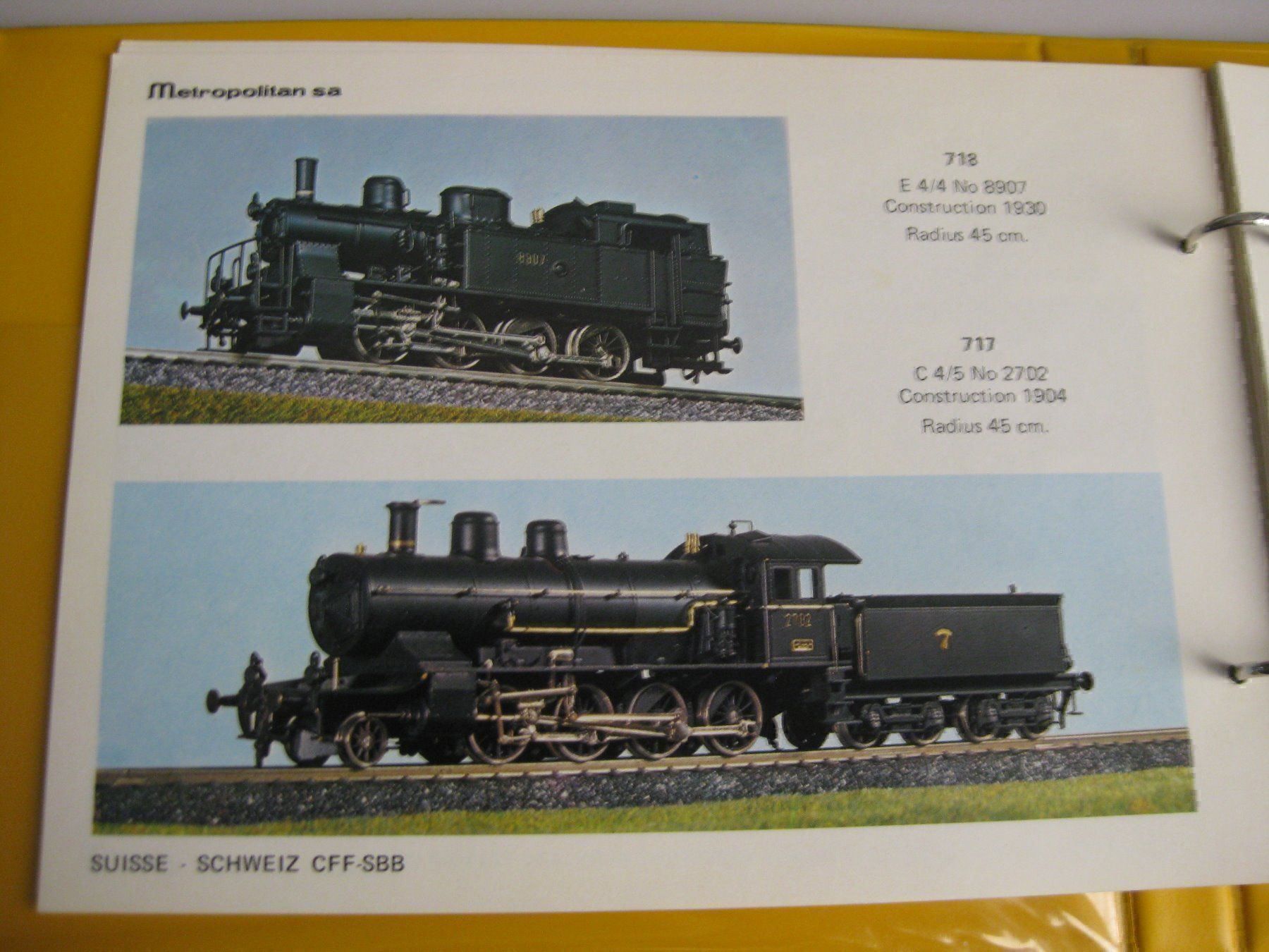 Metropolitan Modellini di ferrovie: Metrop Katalog Blau,  1978 – Usato da Buchs ZH venduto da swiss-train 1