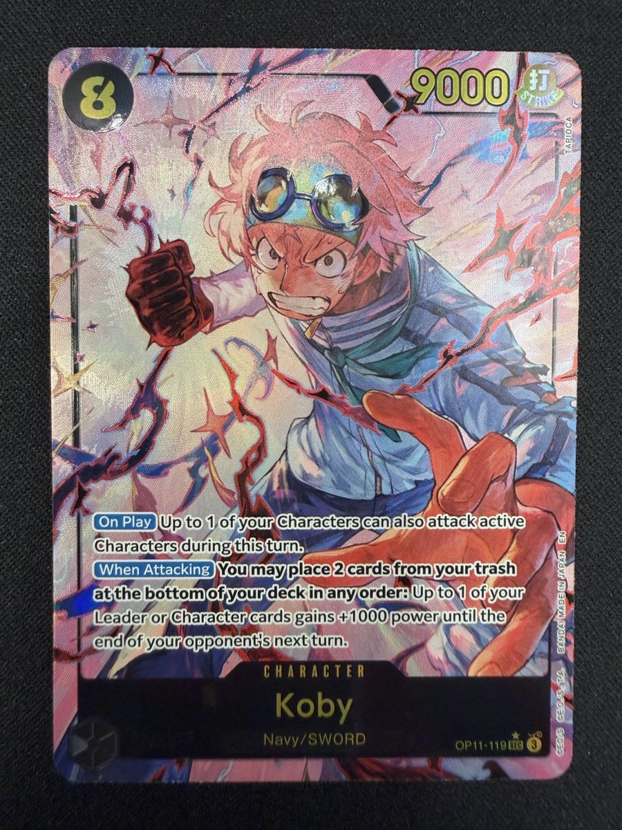 Bandai Carte collezionabili: One Piece Koby OP11-119 SEC Parallel NM – Nuovo (secondo la descrizione) da Rolle venduto da KPTreasures