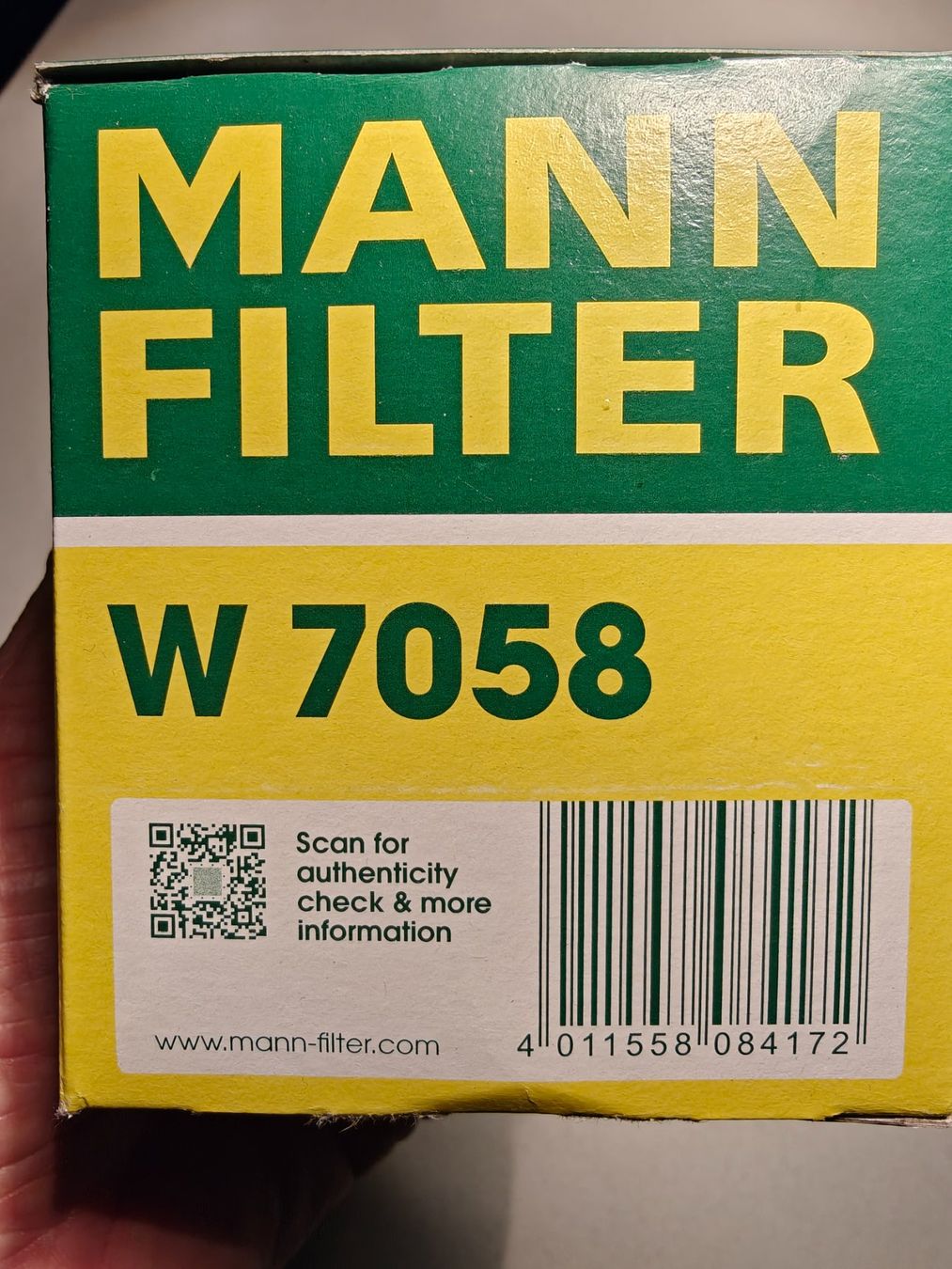 Alle Autoersatzteile: 3 Stk. MANN-FILTER W 7058 – Neu und originalverpackt aus zürich von Boegg2001 1