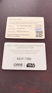 Oris Orologi: ORIS STAR WARS STORMTROOPER LIMITED EDITION – Nuovo (secondo la descrizione) da Hildisrieden venduto da andreas120477 4