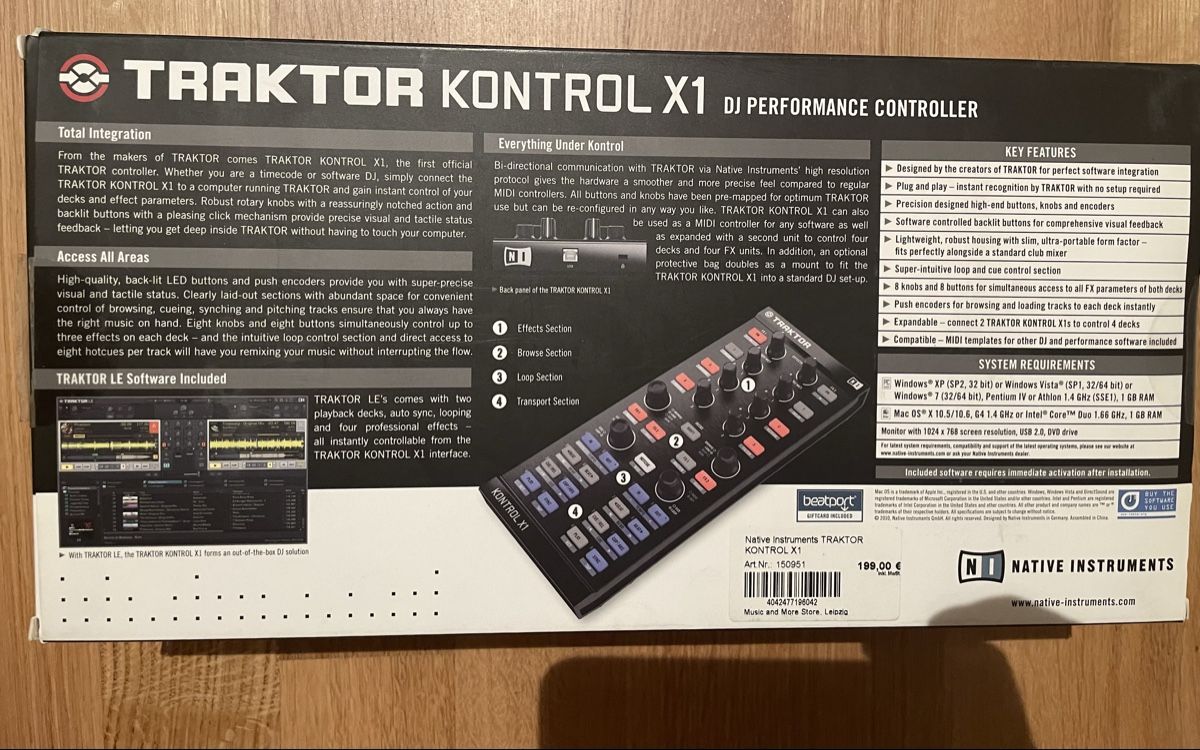 Steuerung: Native Instruments Traktor Kontrol X1 DJ Controller neu – Gebraucht aus Luzern von livbu 1