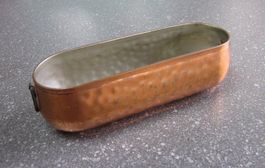 Kleine Vintage Jardiniere Metall kupferfarben, SIGG 70/80er