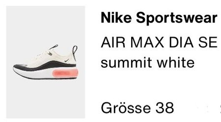 Nike Air Max Dia SE Gr. 38 weiss/schwarz