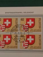 Schweiz Briefmarke Ersttagsbrief Delemont Jura 23. Kanton...