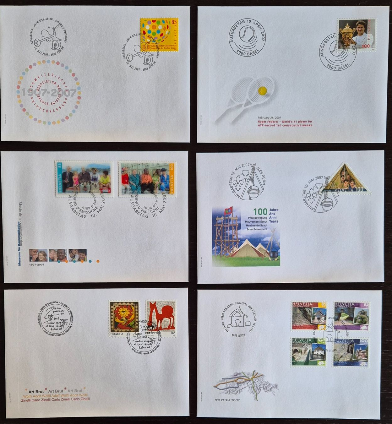 Alle Briefmarken: Ausgabe Mai 2007 ET Briefe – Gebraucht aus Buus von papillon098